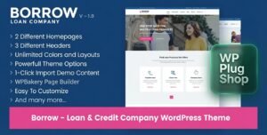 Borrow Theme 1.7.0 – Loan Company Responsive WordPress Theme for Financial Services