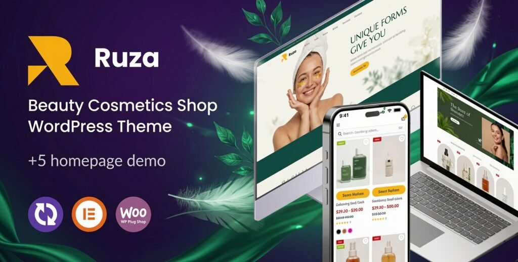 Ruza Beauty Cosmetics Shop WordPress Theme | Premium Digital Resource