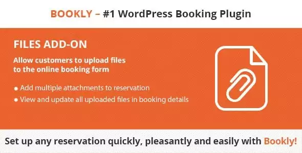 Bookly Files (Add-on) 3.8 | Appointment File Upload Plugin
