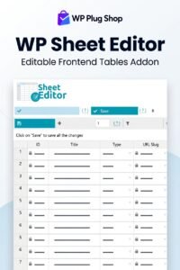 WP Sheet Editor Editable Frontend Tables Addon 2.4.45 – Frontend Spreadsheet Editor for WordPress