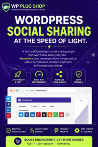 Novashare – Lightweight WordPress Social Sharing Plugin for Faster SEO & Social Engagement