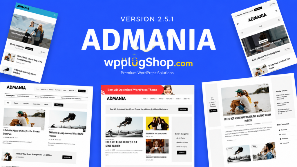 Admania – AdSense WordPress Theme with Gutenberg Compatibility
