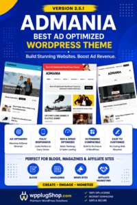 Admania – AdSense WordPress Theme with Gutenberg Compatibility