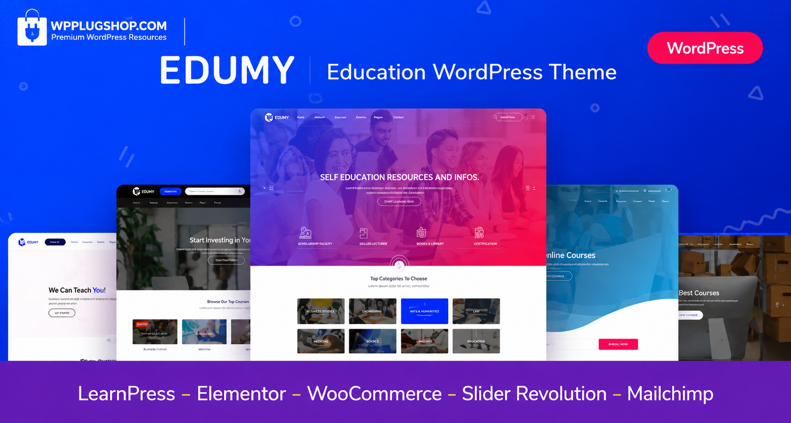Edumy – LMS Online Education Course WordPress Theme for LearnPress, Elementor & WooCommerce
