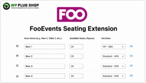 FooEvents Seating Extension for WooCommerce – Event Seat Reservation & Seating Management Plugin