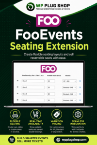 FooEvents Seating Extension for WooCommerce – Event Seat Reservation & Seating Management Plugin