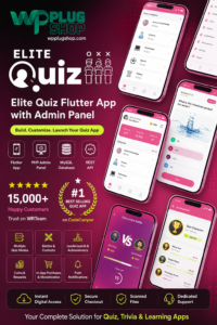 Elite Quiz Flutter App Source Code with PHP Admin Panel
