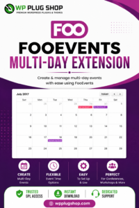 FooEvents Calendar Extension for WooCommerce – Responsive Event Calendar & Schedule Plugin