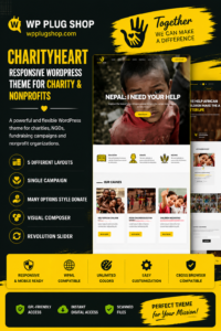 CharityHeart – Charity Responsive WordPress Theme for Nonprofits & Fundraising
