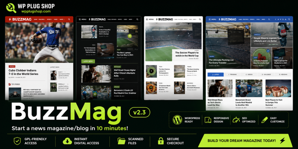 BuzzMag – Viral News & Magazine WordPress Theme for Blogs & Publishers