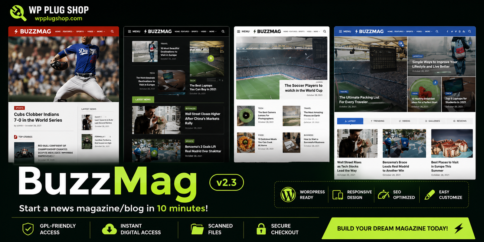 BuzzMag – Viral News & Magazine WordPress Theme for Blogs & Publishers