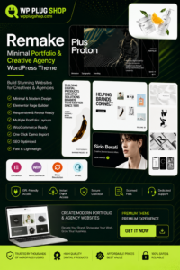 Remake – Minimal Portfolio & Creative Agency WordPress Theme