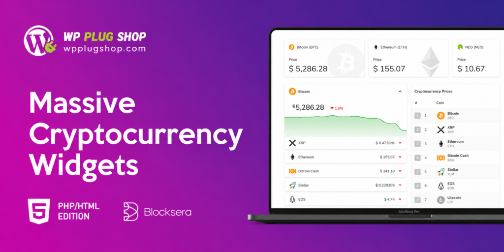 Massive Cryptocurrency Widgets – Real-Time Crypto Price Widgets Plugin for WordPress