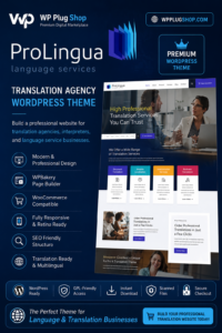 ProLingua – Translation Bureau & Interpreting Services WordPress Theme