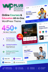 Acadia Education WordPress Theme – Premium LMS & Online Course Marketplace Template