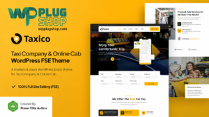 Taxico Taxi WordPress Theme – Premium Cab Booking & Transport Service Template