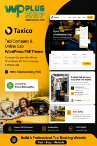 Taxico Taxi WordPress Theme – Premium Cab Booking & Transport Service Template