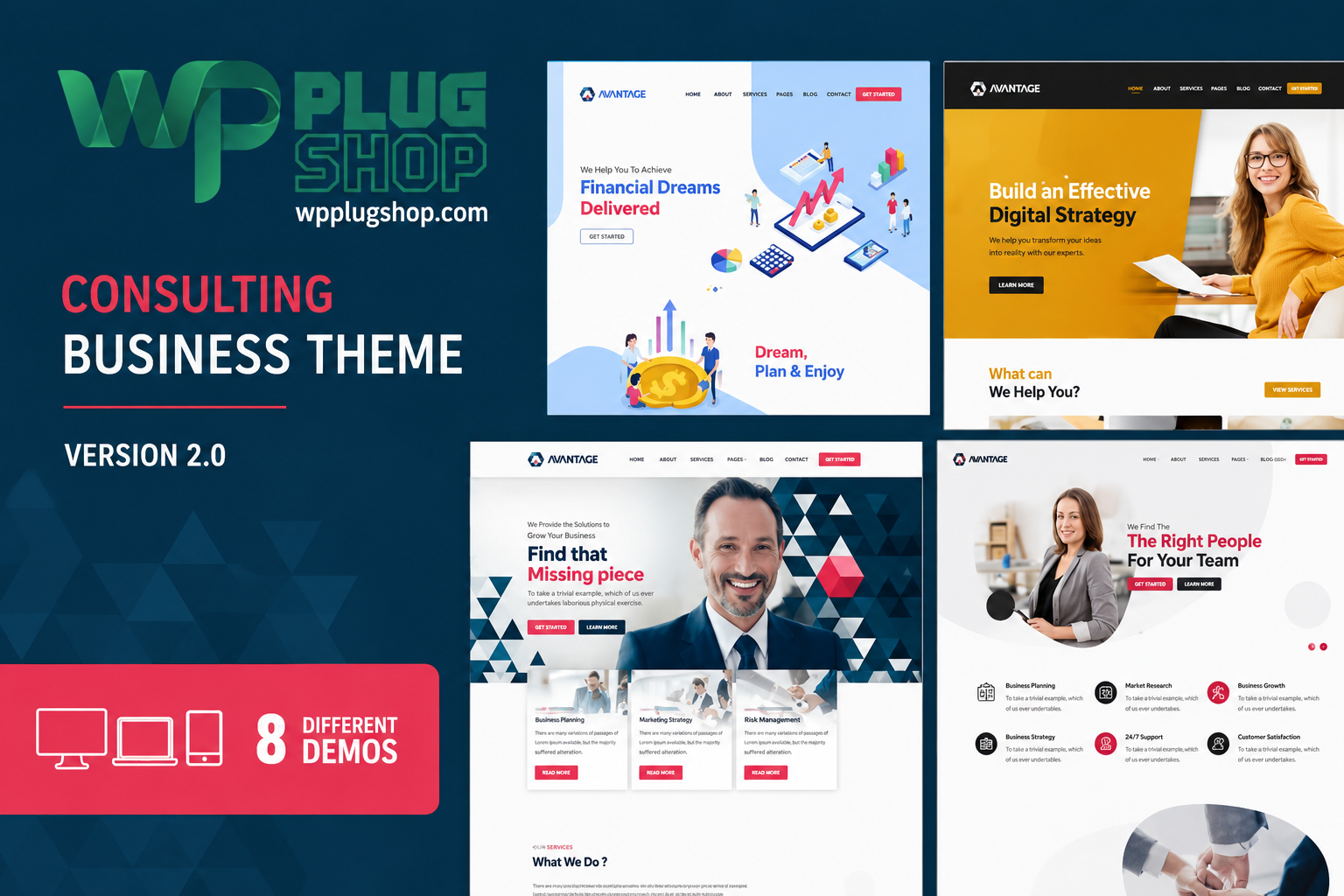 Avantage Business Consulting WordPress Theme – Premium Corporate & Agency Template