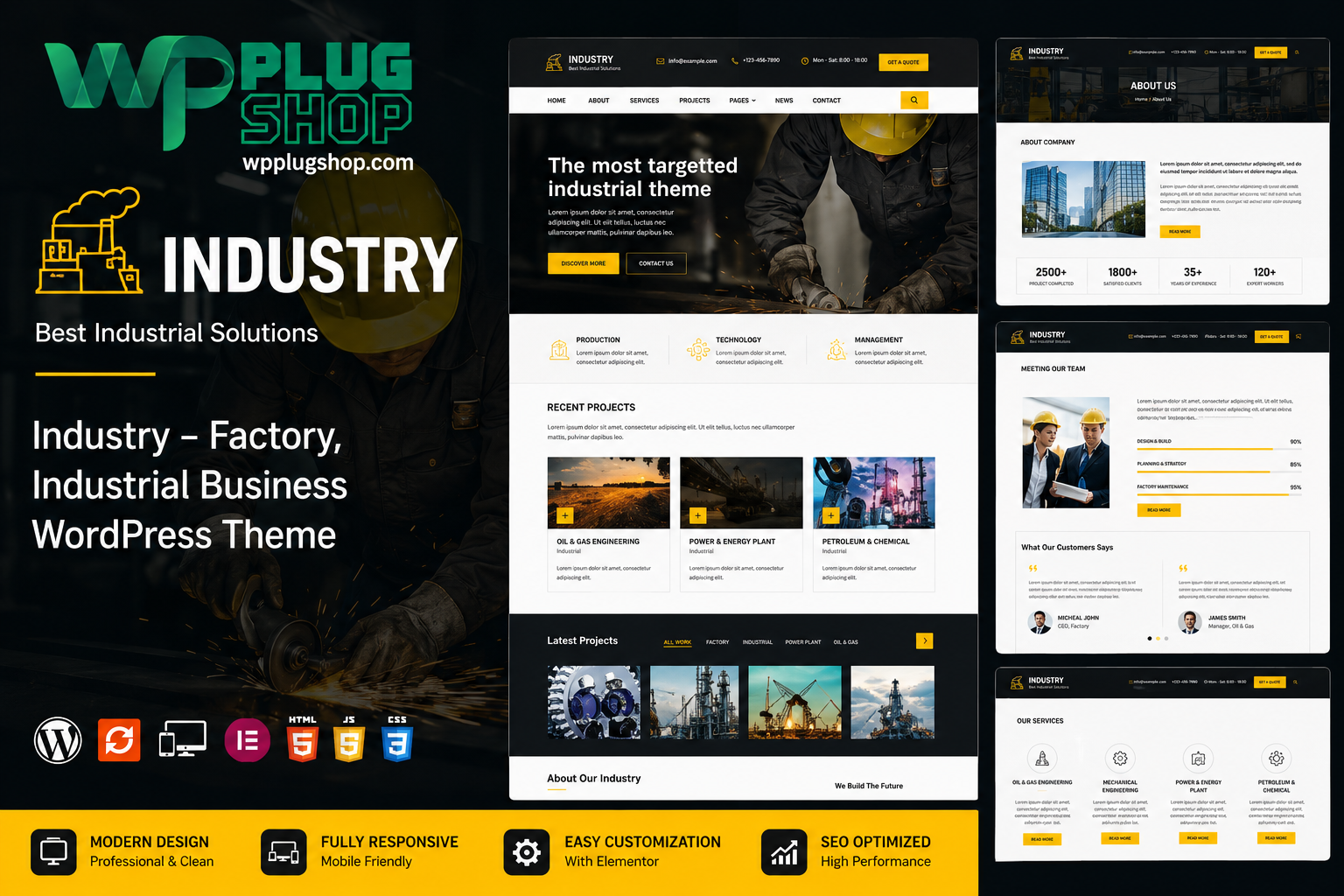 Indutri Industrial WordPress Theme – Premium Manufacturing & Construction Template