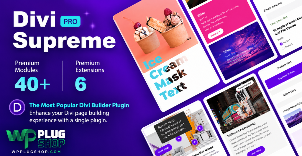 Divi Supreme Pro – Premium Divi Builder Addon with Advanced Modules for WordPress