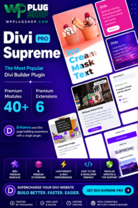 Divi Supreme Pro – Premium Divi Builder Addon with Advanced Modules for WordPress