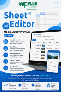 WP Sheet Editor Media Library Premium Addon – Bulk Media Library & Image SEO Editor for WordPress