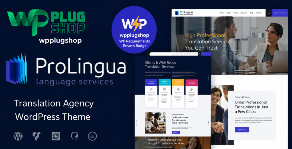 ProLingua – Translation Bureau & Interpreting Services WordPress Theme