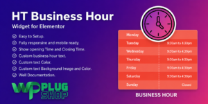 HT Business Hour Widget for Elementor – Business Hours WordPress Plugin