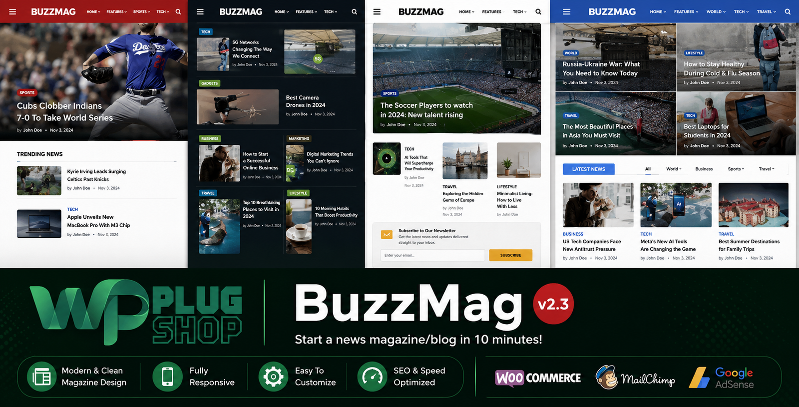 BuzzMag – Viral News, Magazine & Blog WordPress Theme