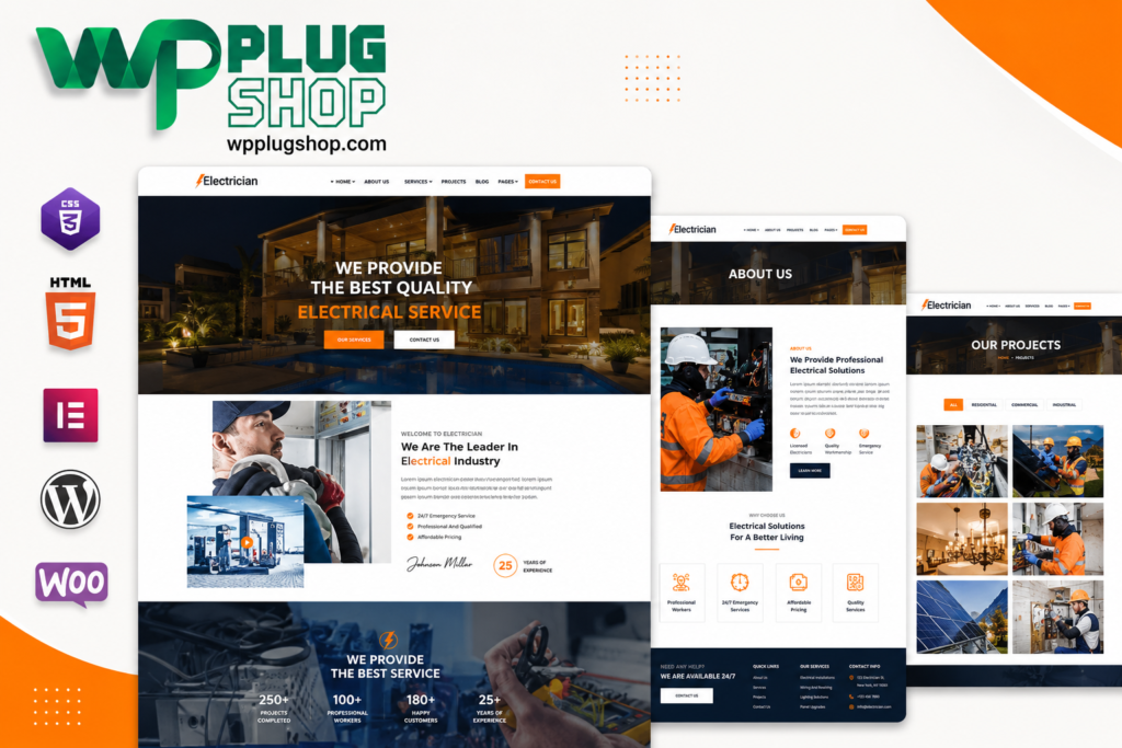Electrician Theme – Electrical Services & Contractor WordPress Theme