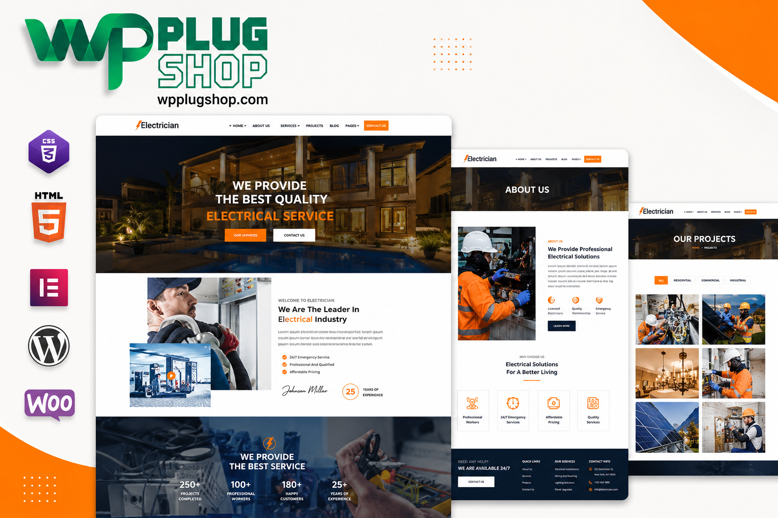 Electrician Theme – Electrical Services & Contractor WordPress Theme