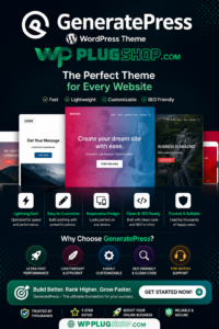 GeneratePress Premium WordPress Theme – Lightweight Fast Website Builder