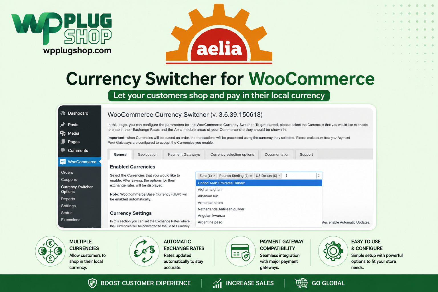 Aelia Currency Switcher for WooCommerce