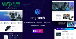 Engitech – IT Solutions & Services WordPress Theme | SaaS & Tech Startup Elementor Theme