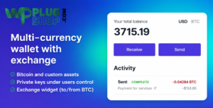 Cryptocurrency Wallet Plugin for WordPress – Bitcoin, Ethereum, ERC20 & Exchange