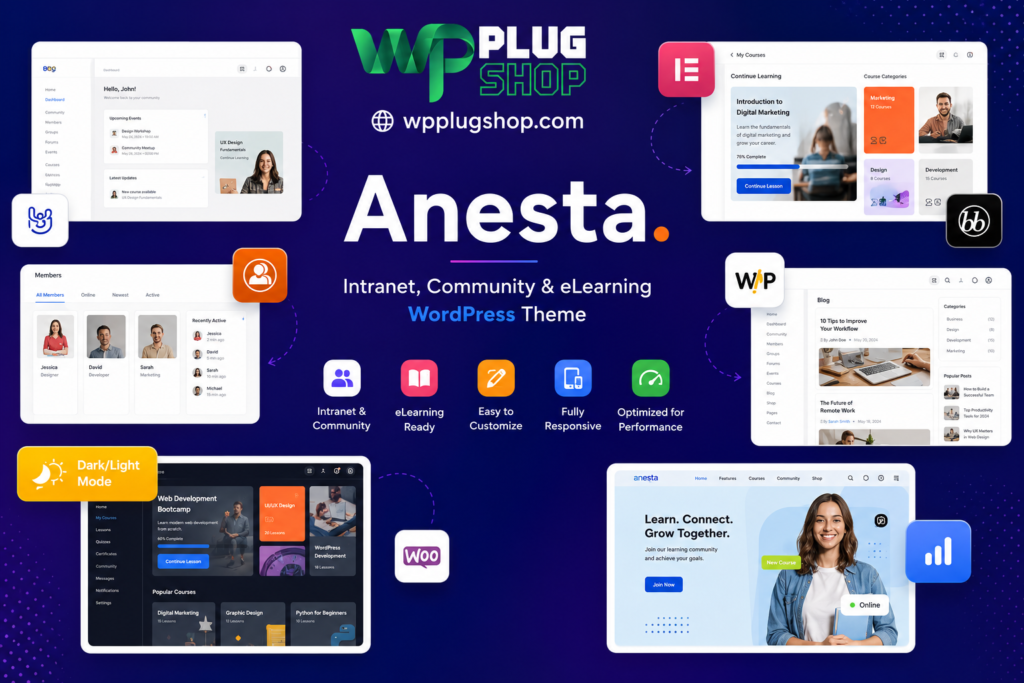 Anesta – Intranet, Extranet, Community and BuddyPress WordPress Theme