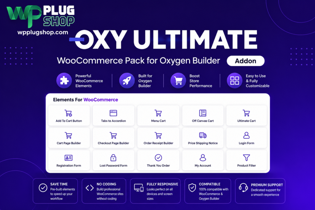Oxy Ultimate Woo – WooCommerce Pack for Oxygen Builder