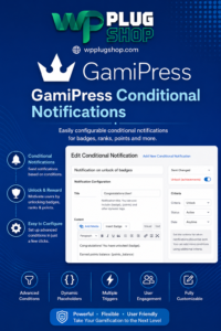 GamiPress – Conditional Notifications WordPress Plugin