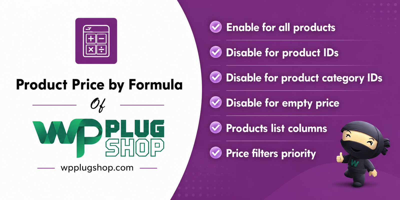 Product Price by Formula for WooCommerce Plugin