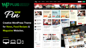 Pin Theme Pinterest Style Personal Masonry Blog Front-End Submission | WP Plug Shop