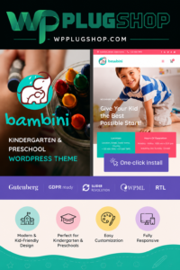 Bambini – Pre-School & Kindergarten WordPress Theme for Preschool, Nursery & Daycare Websites