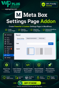 Meta Box Settings Page Addon for WordPress – Custom Theme & Plugin Settings Builder