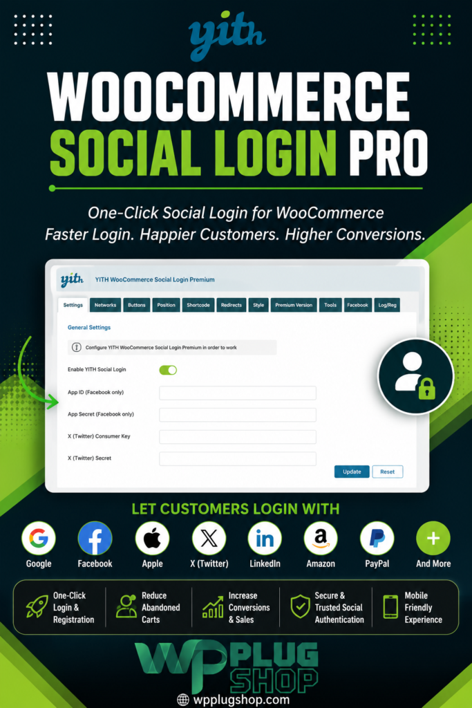 YITH WooCommerce Social Login Pro Plugin – One-Click Social Sign-In for WooCommerce