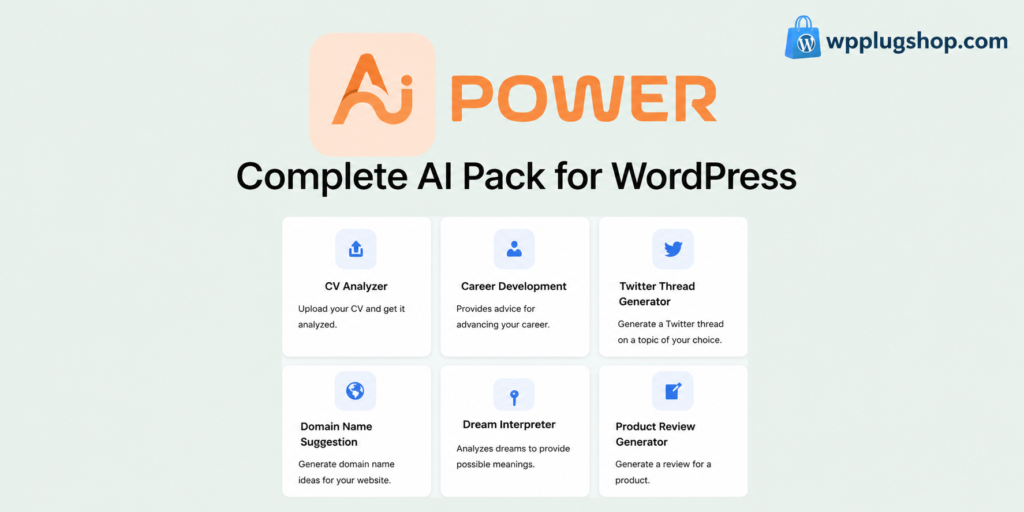 AI Power – Complete AI Pack for WordPress | GPT Content, Chatbot & AI Automation Plugin