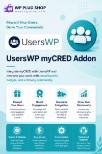 UsersWP myCred Addon – Responsive Front-End Profile Gamification Extension