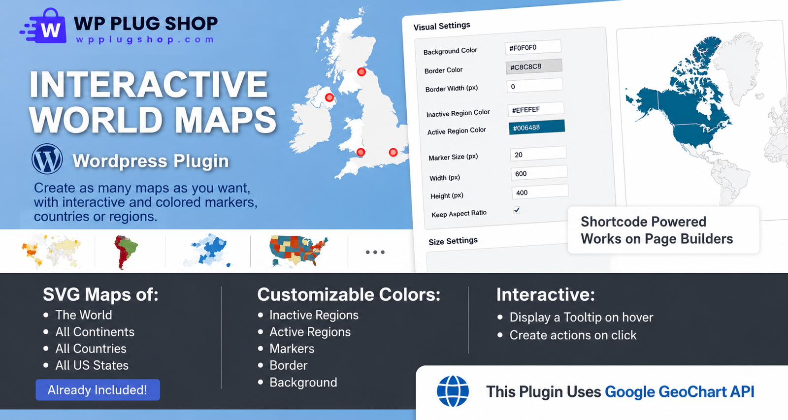 Interactive World Maps – Premium Customizable Clickable SVG Map Builder