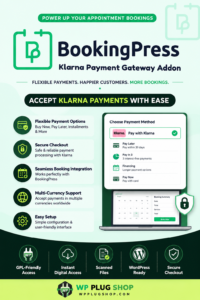 BookingPress Klarna Payment Gateway Addon for WordPress