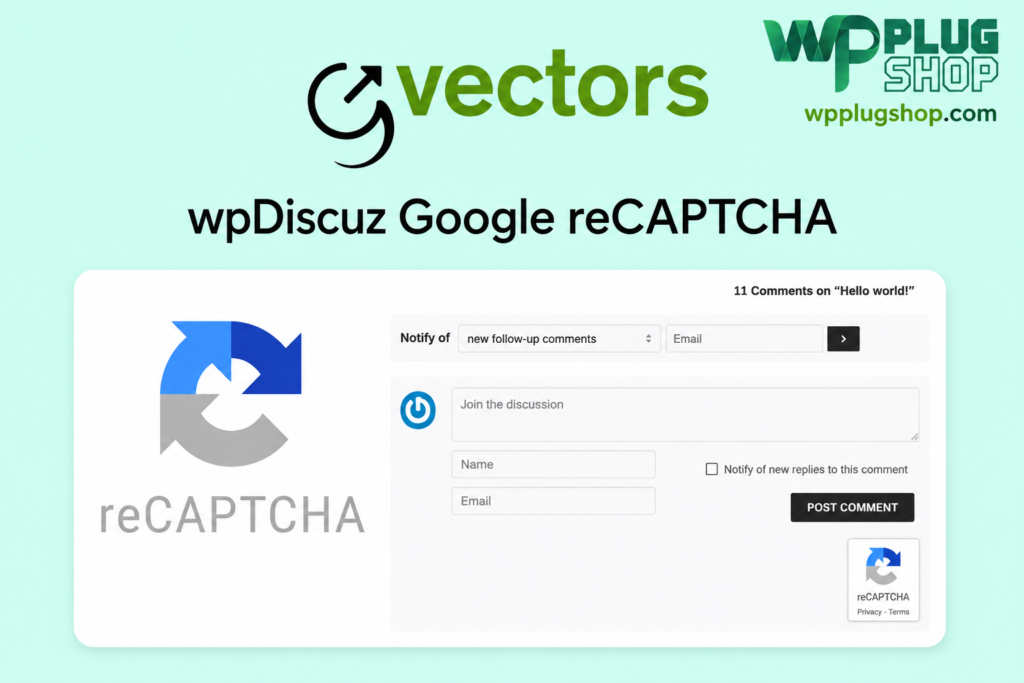wpDiscuz Google reCAPTCHA – Advanced Comment Spam Protection Add-on for WordPress