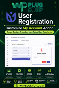 User Registration Customize My Account Addon – Custom My Account Dashboard for WordPress