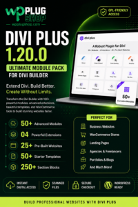 Divi Plus 1.20.0 – Ultimate Divi Builder Modules & Extensions Plugin